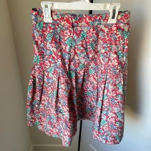 Laura ashley pleated floral midi skirt. Vintage 80s